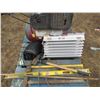Image 2 : 3 SLEDGE HAMMERS, LEVEL, HEATER, AIR COMPRESSOR