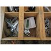 Image 5 : WOOD CABINET C/W READY ROD, VALVES, NUTS & BOLTS, MISC