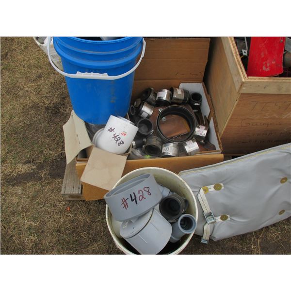 PIPE FITTINGS, WORK POUCH, BRASS, FILTERS, HEAT BLANKET