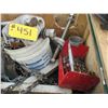 Image 1 : PIPE FITTINGS, BRACKETS, CHAIN, CLAMPS, GREEN STORAGE BOX