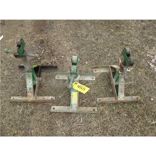 3 STANDS WITH ROLLERS