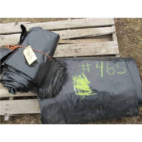 3 BUNDLES OF BLACK PLASTIC