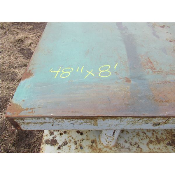 HEAVY DUTY STEEL TABLE (48" X 8')