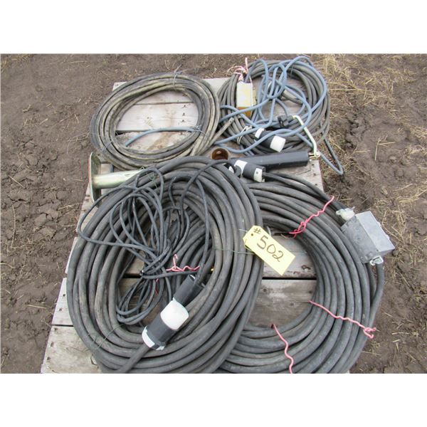 PALLET OF HEAVY DUTY CORDS & JACK