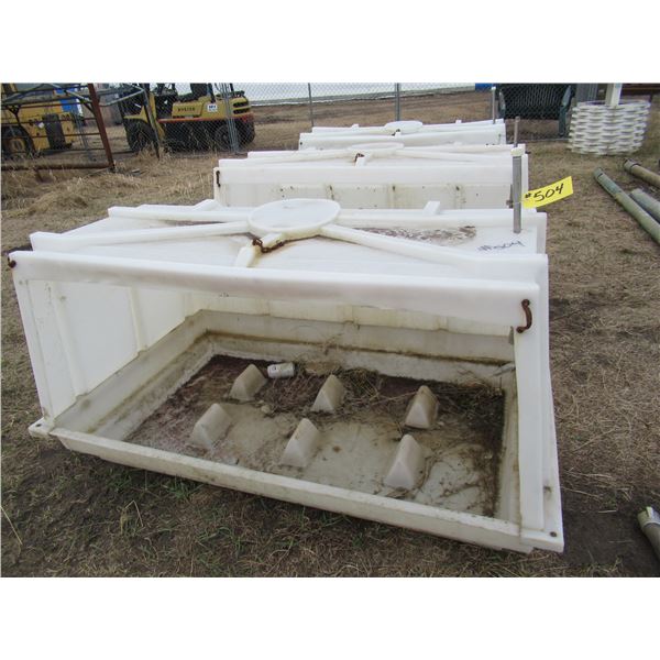 3 WHITE PLASTIC SHELTERS