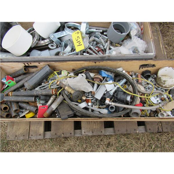 3 BOXES OF PIPE FITTINGS & HANGERS