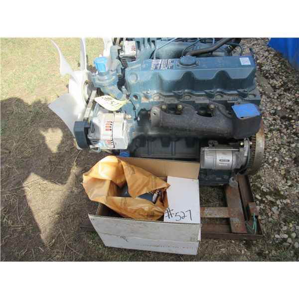 NEW:  4 CYLINDER - 41 HP KUBOTA DIESEL ENGINE C/W ALTERNATOR