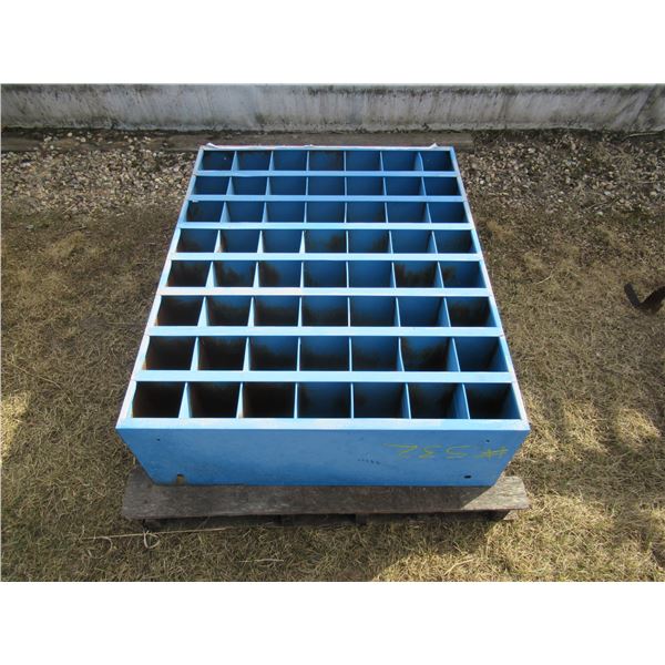 BLUE 56 COMPARTMENT BOLT BIN