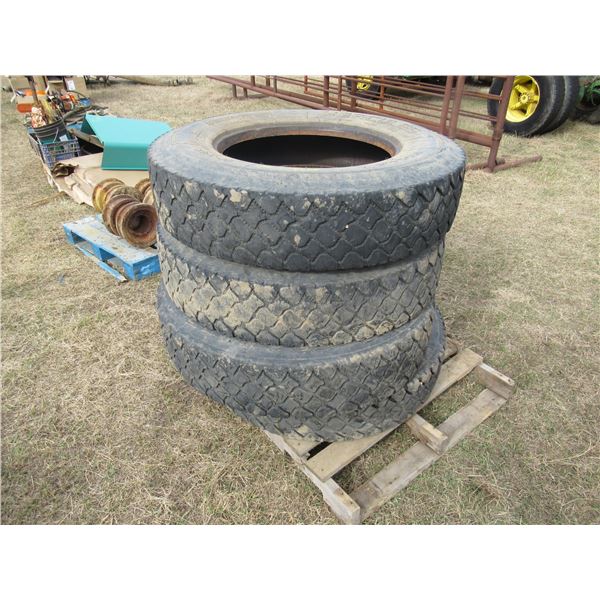 4 USED - 11R24.5 TIRES (ALL FOR ONE MONEY)