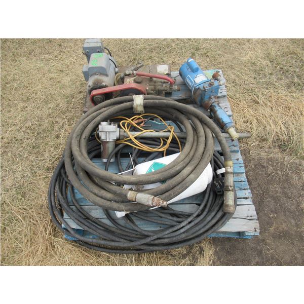 HYDAULIC HOSE, 2 ELECTIC PUMPS, PROPANE TANK