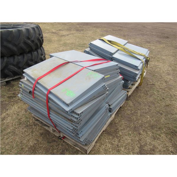 2 - PALLETS OF 36" METAL SHELVING
