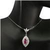 Image 2 : Natural Marquise Red Ruby 10x5 MM Pendant