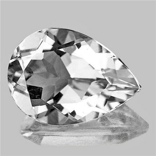 Natural Sparkling White Topaz [Flawless-VVS]