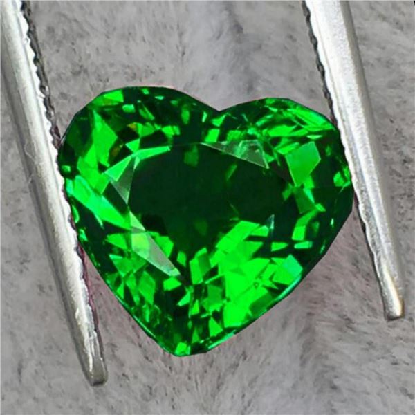 Natural Emerald Green Tsavorite Garnet Heart {VVS}