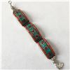 Image 1 : Tibet Hand Made Natural Stones & Turquoise Bracelet