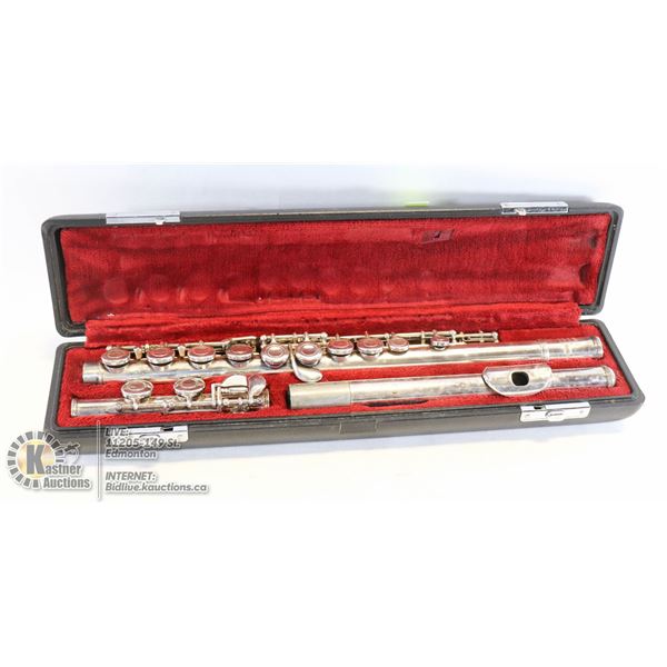VINTAGE FLUTE WITH CASE NO NAME