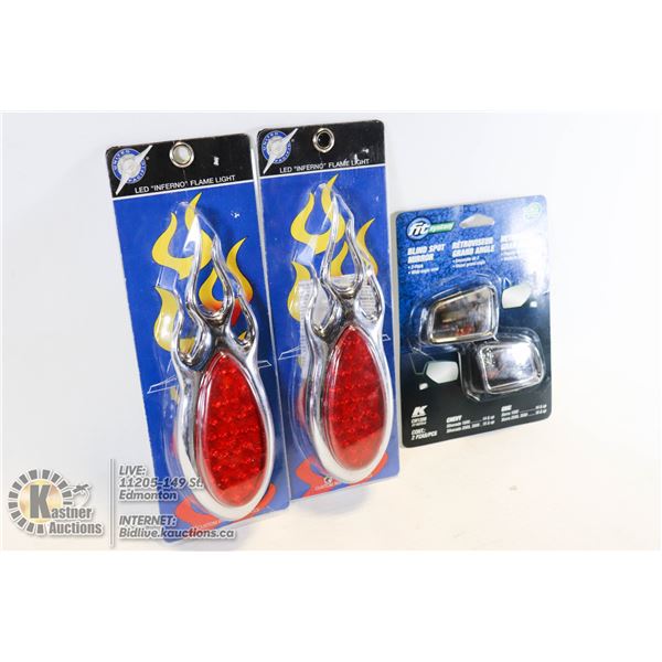 SEALED 2 UNITED PACIFIC 39 LED TEARDROP AUXILIARY UTILTY LIGHT WITH CROME BEZEL & FIT SYSTEM W/SEALE