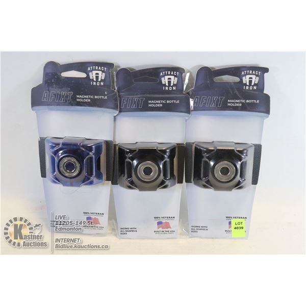 LOT OF 3 MAGNETIC BOTTLE HOLDERS