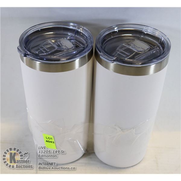 LOT OF 2 DRINK TUMBLERS