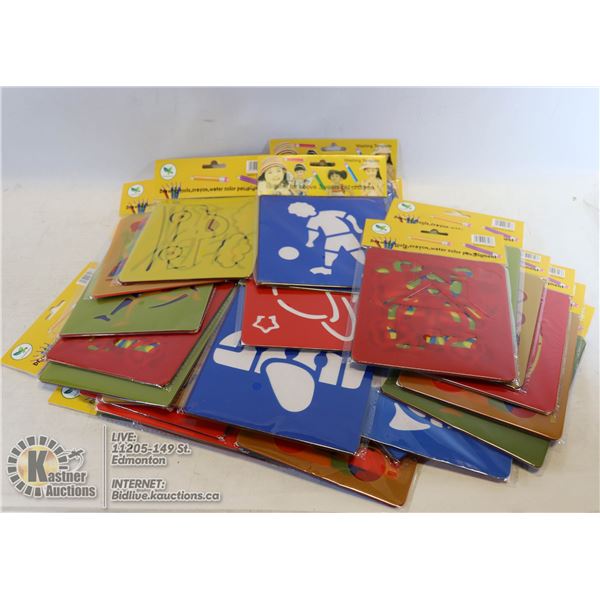 FLAT OF CRAYON STENCILS