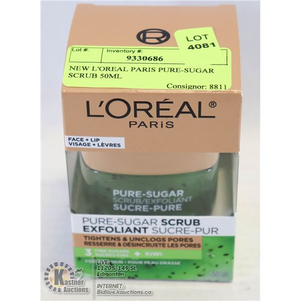 NEW L'OREAL PARIS PURE-SUGAR SCRUB 50ML