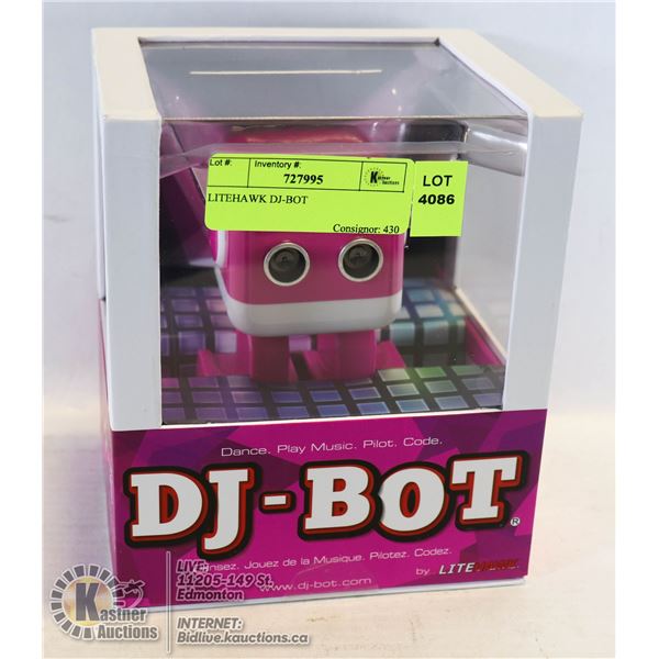 LITEHAWK DJ-BOT DANCE. PLAY MUSIC. PILOT. CODE.