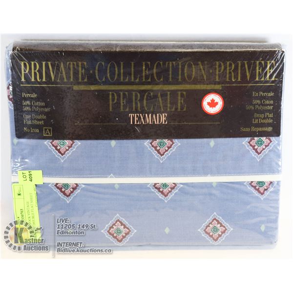 NEW OLD STOCK VINTAGE TEXMADE DOUBLE FLAT SHEET