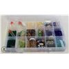 Image 1 : TRAY OF CZECH GLASS BEADS JEWELLERY MAKING ETC