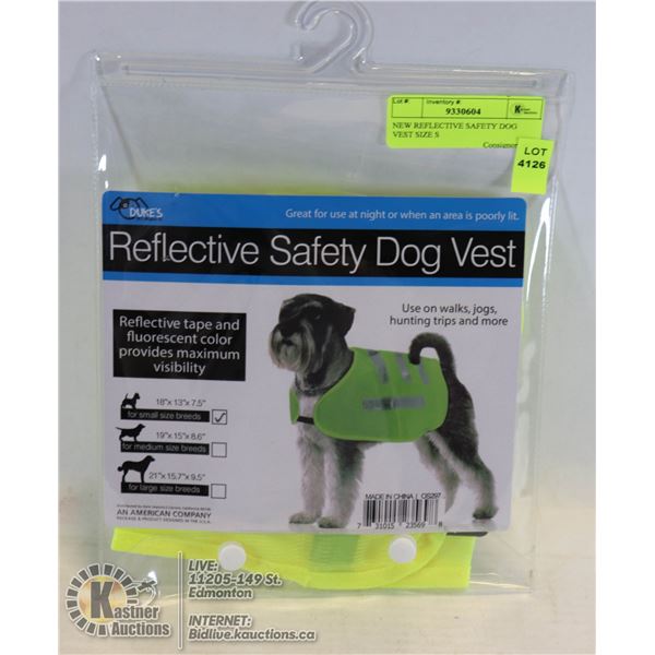 NEW REFLECTIVE SAFETY DOG VEST SIZE S