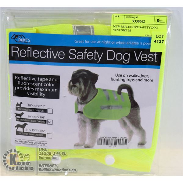 NEW REFLECTIVE SAFETY DOG VEST SIZE M