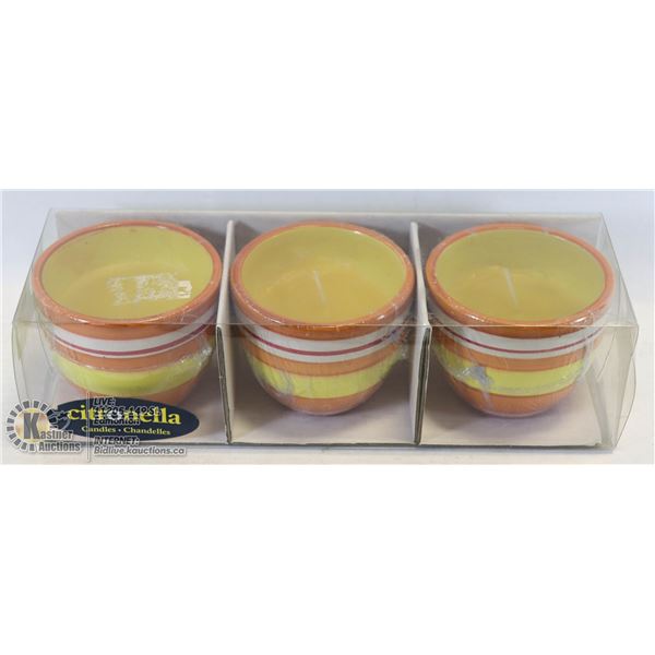 SET OF 3 CITRONELLA CANDLES