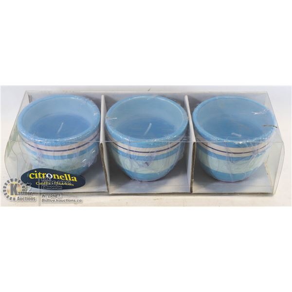 SET OF 3 CITRONELLA CANDLES