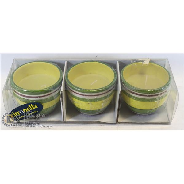 SET OF 3 CITRONELLA CANDLES