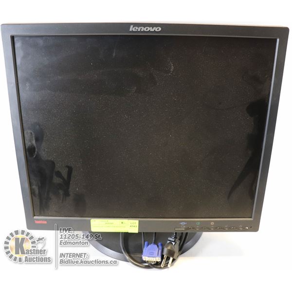 LENOVO 20" COMPUTER MONITOR