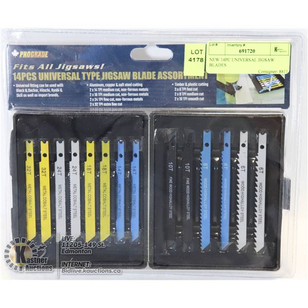 NEW 14PC UNIVERSAL JIGSAW BLADES