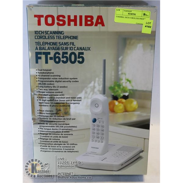 TOSHIBA 10CH CORDLESS PHONE