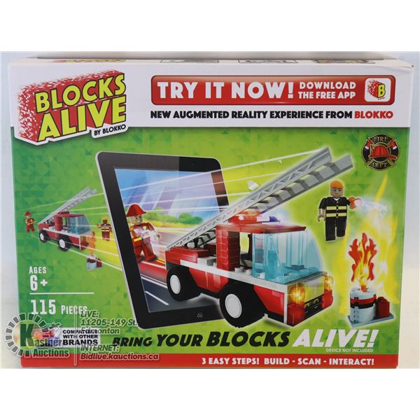 BLOCKS ALIVE - BUILD A VEHICLE THEN WATCH IT COME TO LIFE **** COMPATIBLE WITH OTHER BRANDS *****