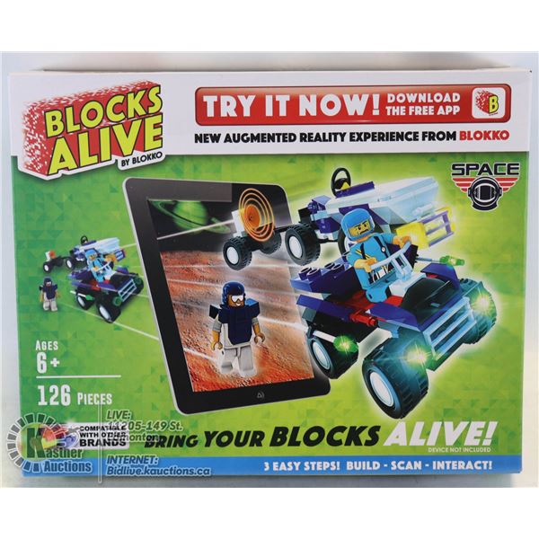 BLOCKS ALIVE - BUILD A VEHICLE THEN WATCH IT COME TO LIFE **** COMPATIBLE WITH OTHER BRANDS *****