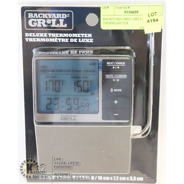 BACKYARD GRILL DELUXE THERMOMETER