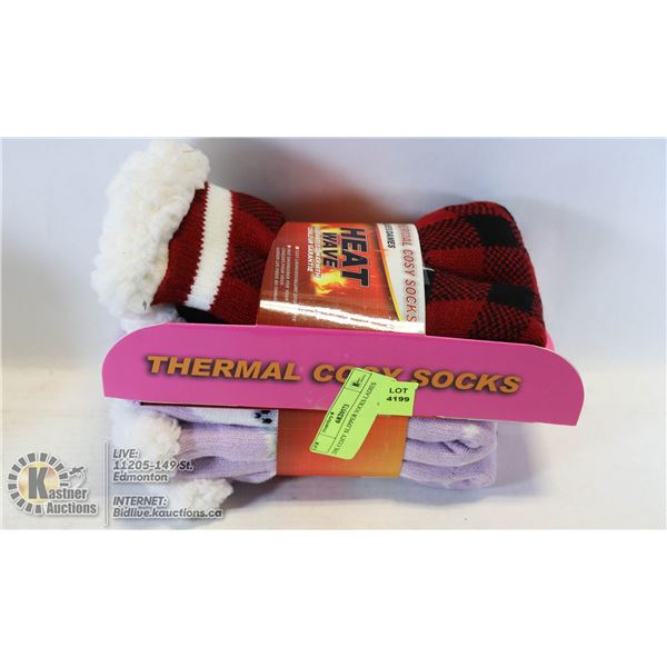 2PK COZY SLIPPER SOCKS-LADIES