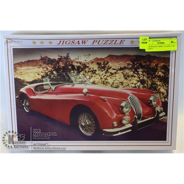 NEW SEALED 1000PC CLASSIC CAR PUZZLE