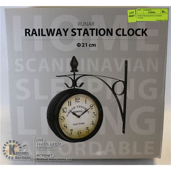NEW JYSK RAILWAY STATION CLOCK
