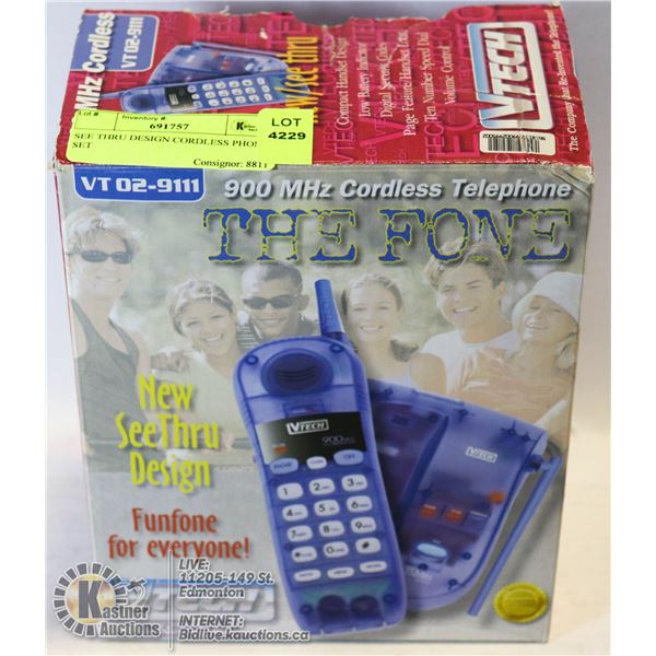 SEE THRU DESIGN CORDLESS PHONE SET