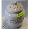 Image 1 : LARGE CERAMIC COOKIE JAR W/ VINE PATTERN