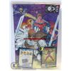 Image 1 : DEADPOOL ROOKIE CARD --- UNOPENED POLYBAG COMPLETE X-FORCE #1 COMIC WITH 2 COLLECTIBLES CARDS INCL R