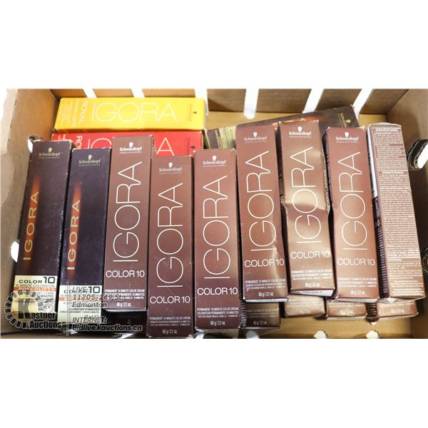 BOX OF 21 IGORA SCHWARZKOPF PROFESSIONAL COLOUR CONCENTRATES