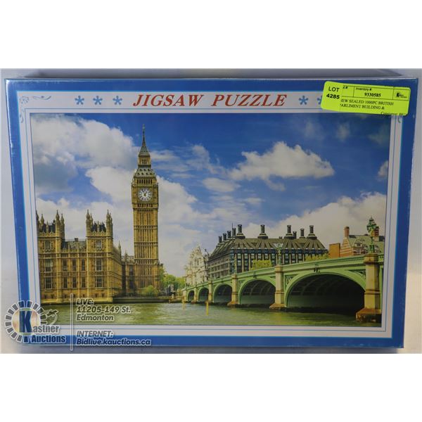 NEW SEALED 1000PC BRITISH PARLIMENT BUILDING & BIG BEN PUZZLE
