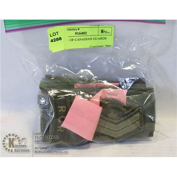 PACKAGE OF CANADIAN GUARDS BADGES