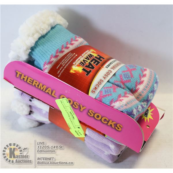 2PK COZY SLIPPER SOCKS-LADIES