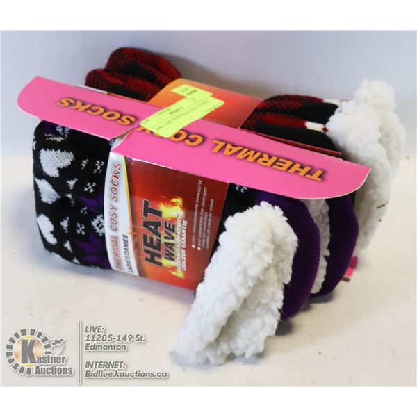 2PK COZY SLIPPER SOCKS-LADIES